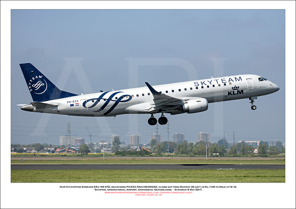 PH-EZX - KLM Cityhopper Embraer ERJ -190 STD (Msn  190-00545) - 02