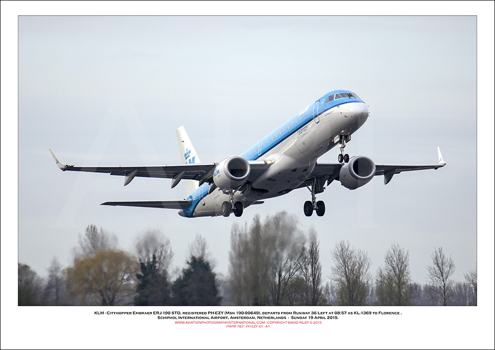 PH-EZY - KLM Cityhopper Embraer ERJ -190 STD (Msn  190-00649) - 01