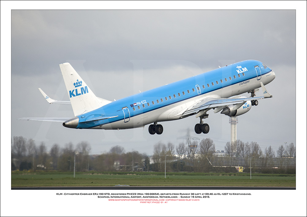 PH-EZZ - KLM Cityhopper Embraer ERJ -190 STD (Msn  190-00654) - 01