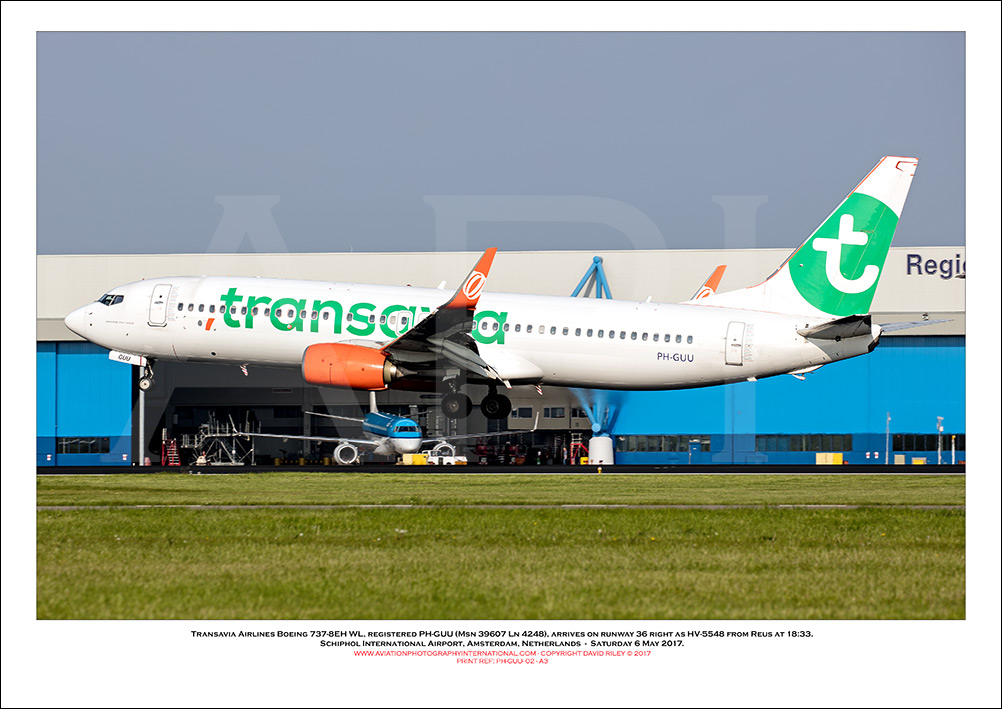 PH-GUU - Transavia Airlines Boeing 737-8EH WL  (Msn 39607 Ln 4248) - 02