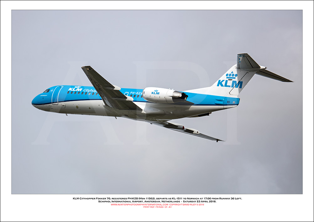 PH-KZB - KLM Cityhopper Fokker 70 (Msn 11562) - 01