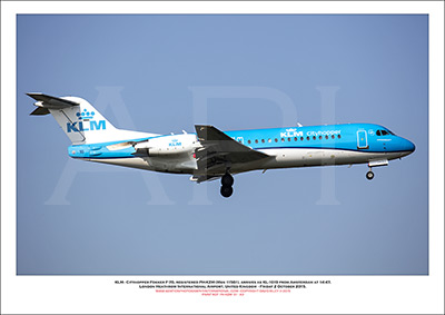 PH-KZM - KLM Cityhopper Fokker 70 (Msn 11561) - 01
