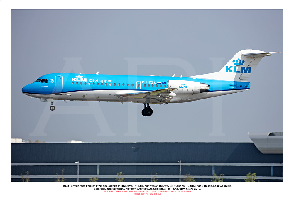 PH-KZU - KLM Cityhopper Fokker 70 (Msn 11543) - 03