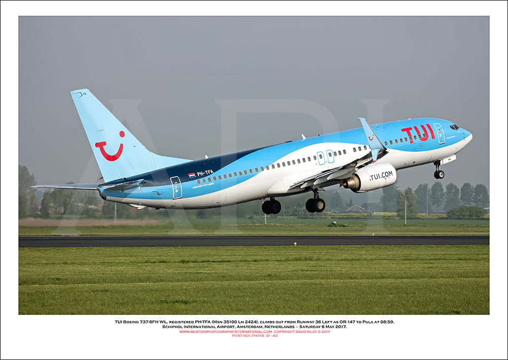 PH-TFA - TUI Airlines Netherlands Boeing 737-8FH WL  (Msn 35100 Ln 2424) - 01