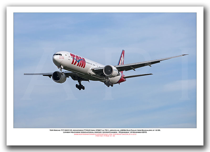 PT-MUD - TAM Boeing 777-32W ER (Msn 37667 Ln 751) - 01