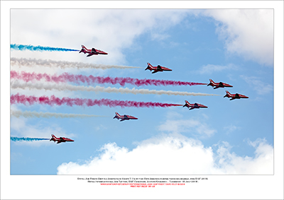 REDS - Royal Air Force Red Arrows during their rehearsal for RIAT 2019 - 33