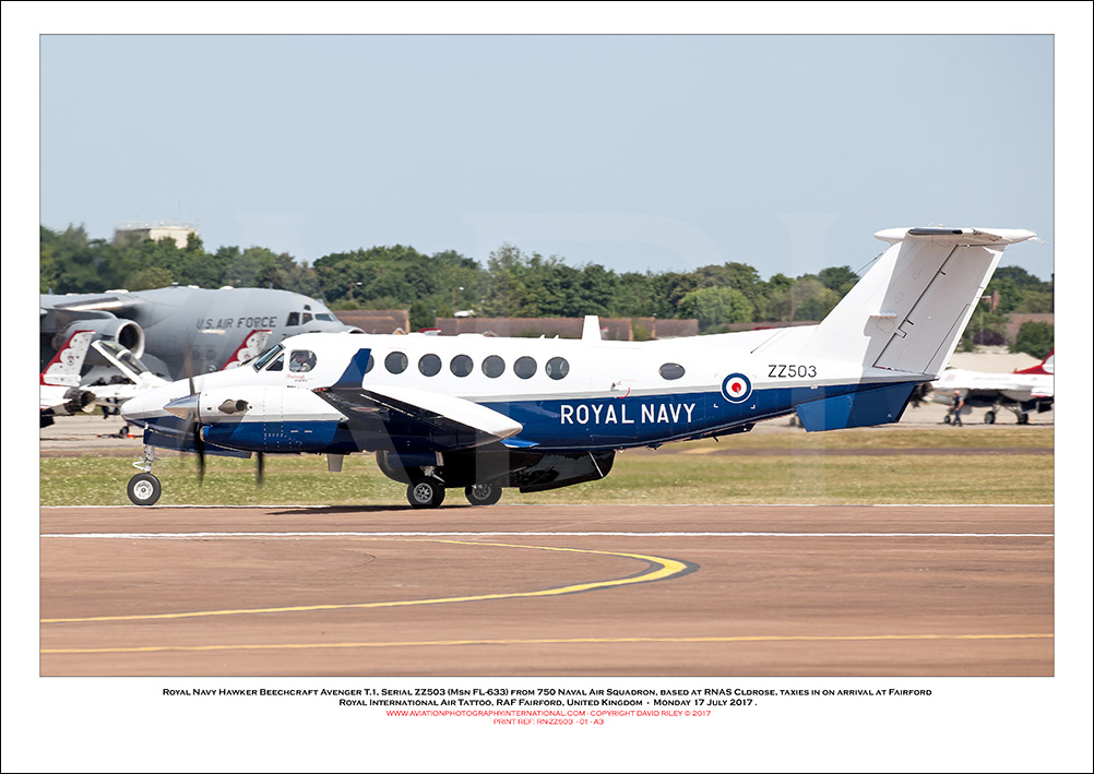 RN-ZZ503 - Royal Navy Hawker Beechcraft Avenger T.1  (Msn FL-633) - 01