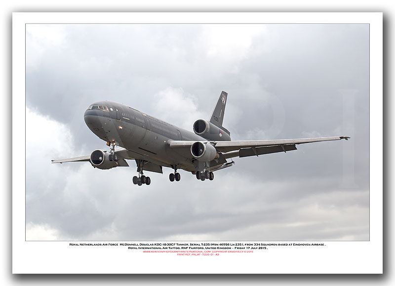 T-235 - Royal Netherlands Air Force McDonnell Douglas KDC-10-30CF Tanker (Msn 46956 Ln 235) - 01