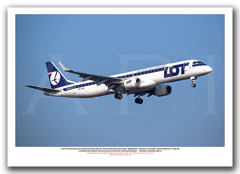 SP-LNA - LOT Polish Airlines Embraer ERJ-195 LR  (Msn 19000415) - 02