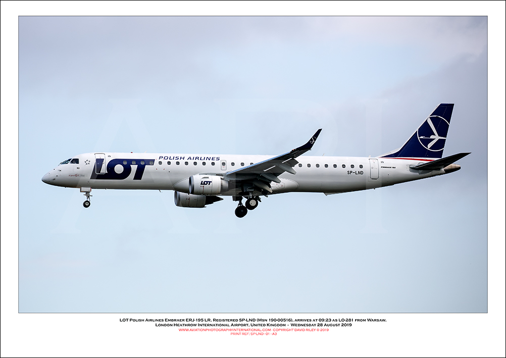 SP-LND - LOT Polish Airlines Embraer ERJ-195 LR  (Msn 19000516) - 01
