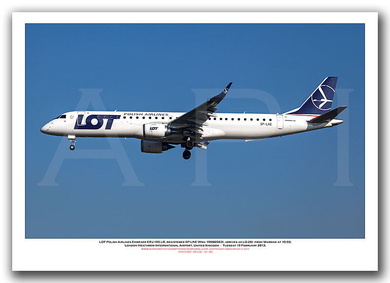 SP-LNE - LOT Polish Airlines Embraer ERJ-195 LR  (Msn 19000583) - 01