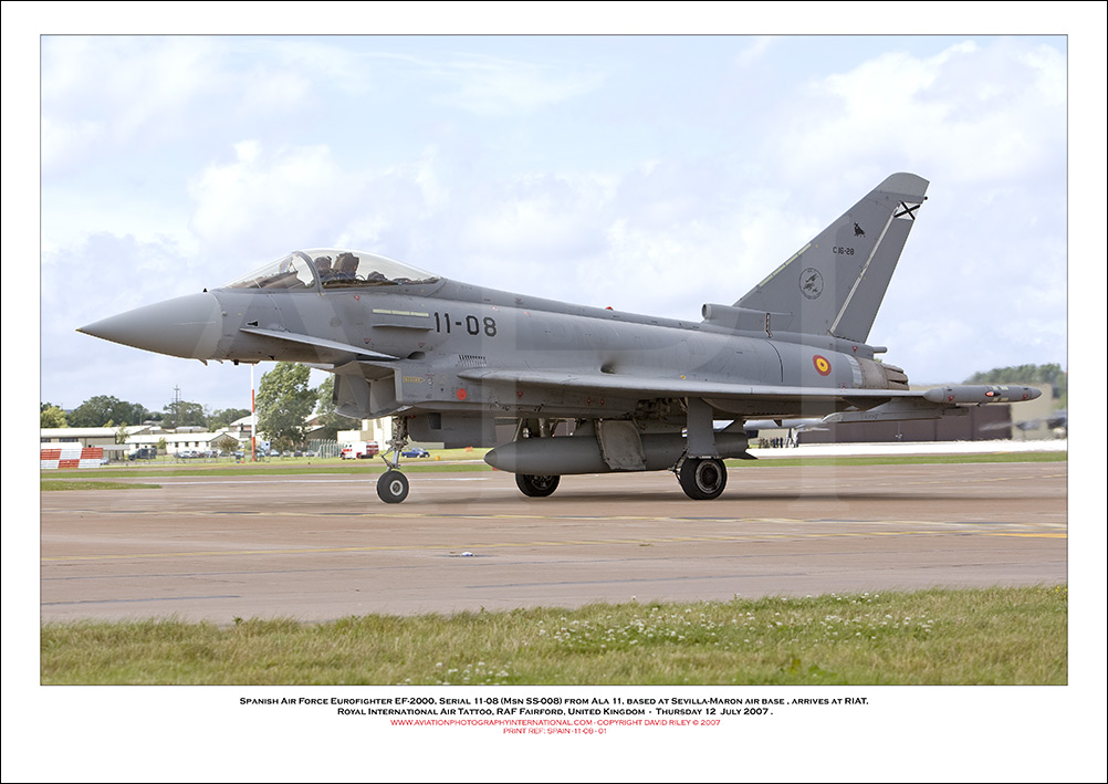 SPAIN-T.21-10- Spanish Air Force Eurofighter EF-2000 (Msn SS-008) - 01