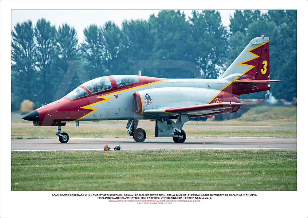 SPAIN-25-52 - Spanish Air Force Casa C-101 Aviojets of the Spanish Aguila ( Eagle) aerobatic team - 01