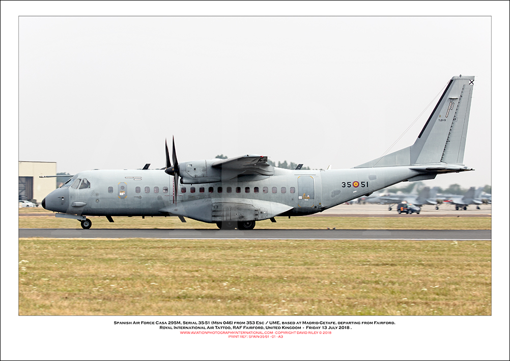SPAIN-35-51 - Spanish Air Force Casa 295M (Msn 046) - 01