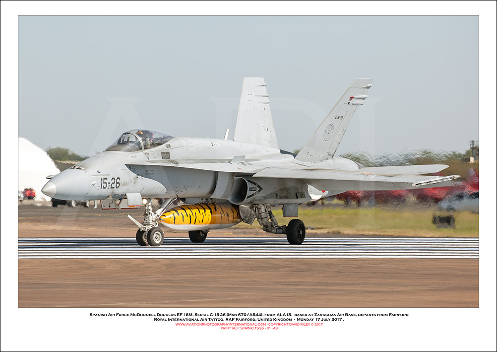 SPAIN-C-15-26 - Spanish Air Force McDonnell Douglas EF-18M (Msn 670/A544) - 01