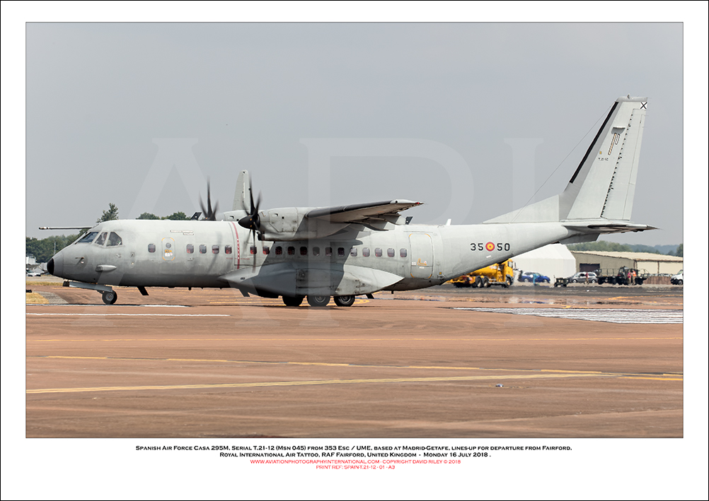 SPAIN-T.21-12 - Spanish Air Force Casa 295M (Msn 045) - 01