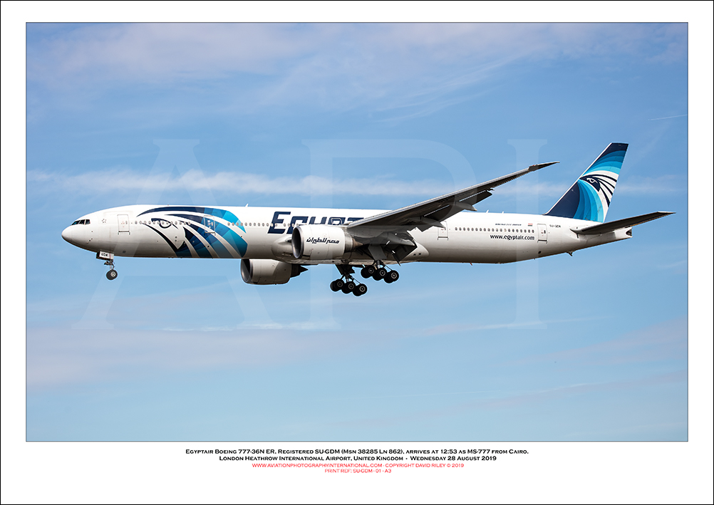 SU-GDM - Egyptair Boeing 777-36N ER  (Msn 38285 Ln 862) - 01
