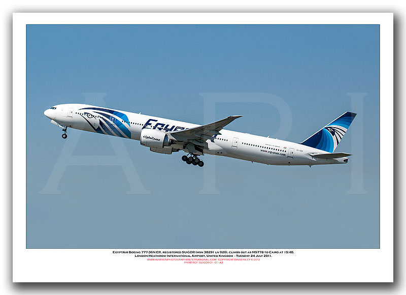 SU-GDR - Egyptair Boeing 777-36N ER  (Msn 38291 Ln 926) - 01