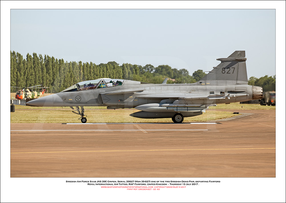 SWEDEN-39827 - Swedish Air Force Saab JAS 39E Gripen (Msn 39-827) - 01