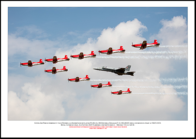SWISS-01 -Swiss Air Force Aerobatic team Patrouille Suisse�s nine Pilatus PC-9�s & a McDonnell Douglas F/A-18C - 01