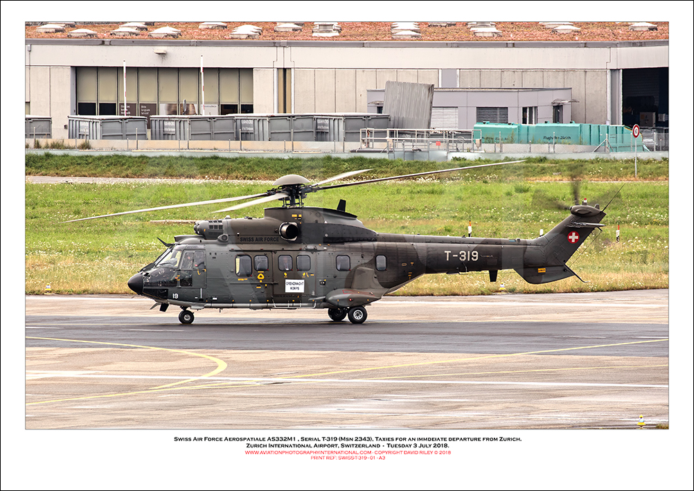 SWISS-T-319 - Swiss Air Force Aerospatiale AS332M1I (Msn 2343) - 01