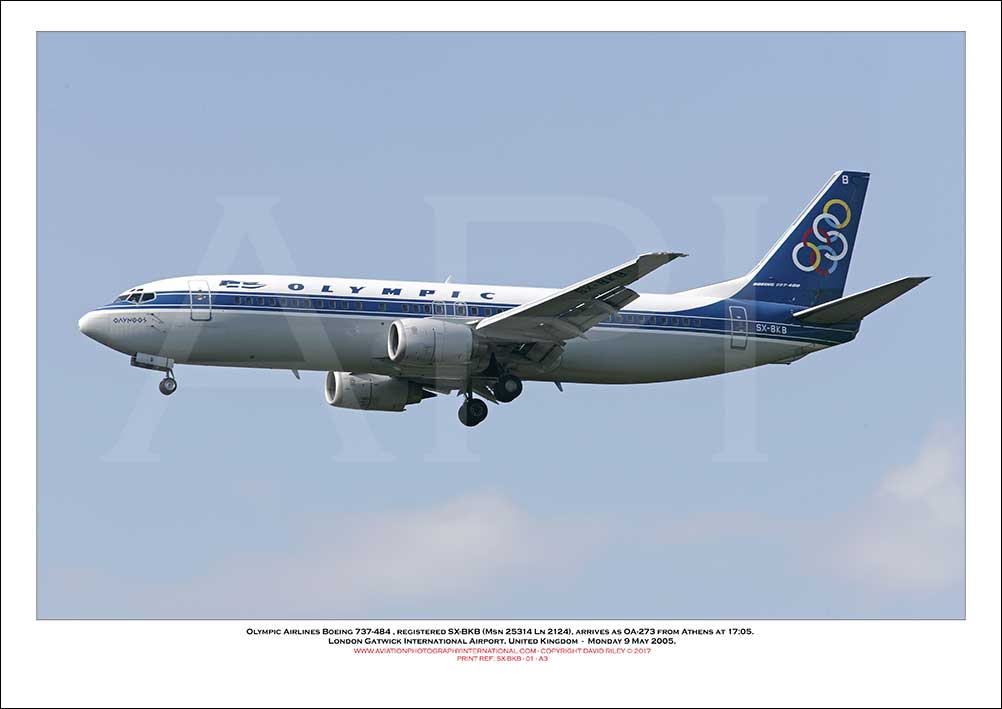 SX-BKB - Olympic Airlines Boeing 737-484  (Msn 25314 Ln 2124) - 01