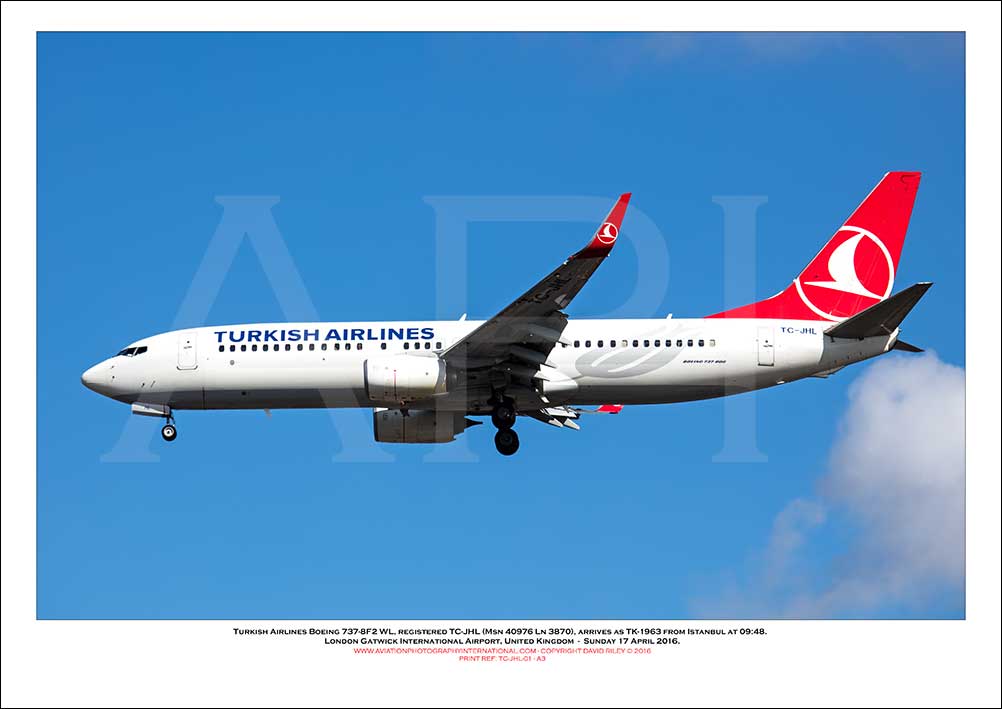 TC-JHL - Turkish Airlines Boeing 737-8F2 WL (Msn 40976 Ln 3870) - 01