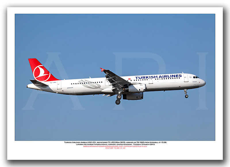 TC-JRD - Turkish Airlines Airbus A321-231 (Msn 3015) - 01