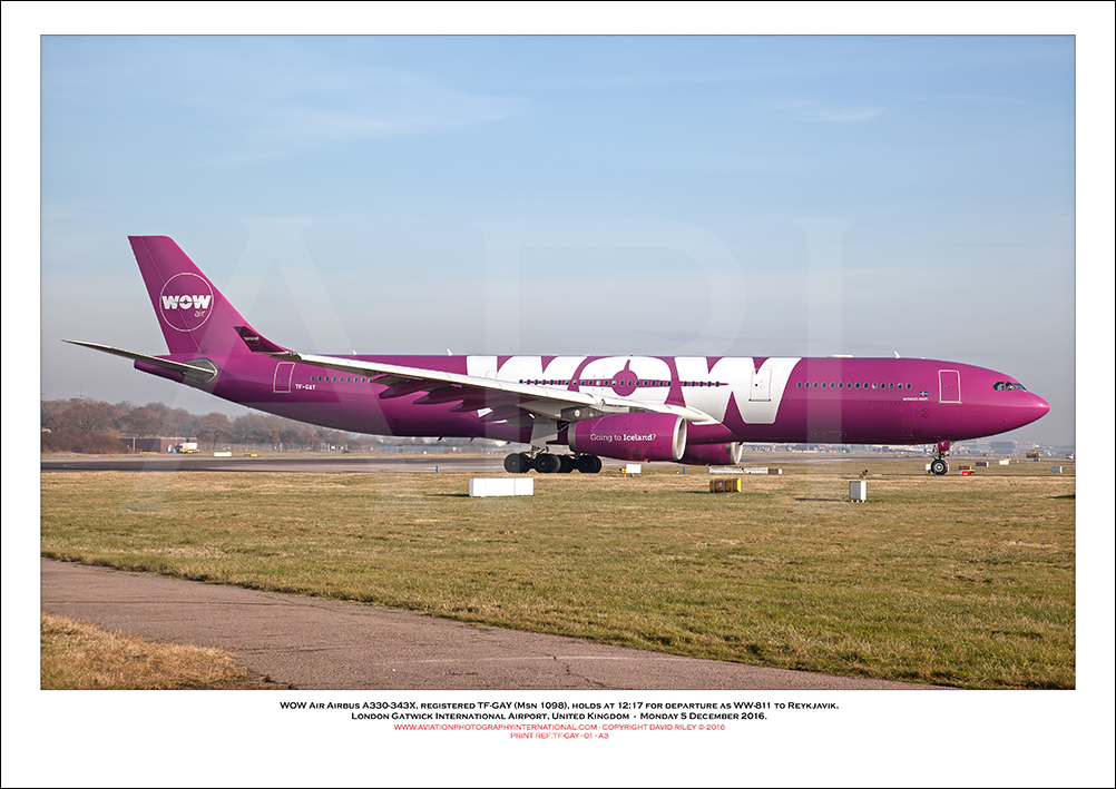 TF-GAY - WOW Air Airbus A330-343X, (Msn 1098) - 01