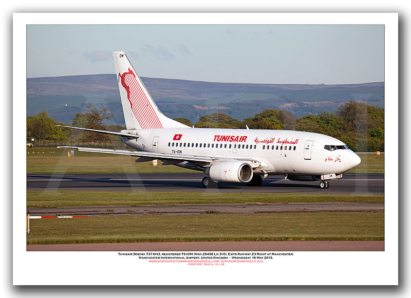 TS-IOM - Tunisair Boeing 737-6H3  (Msn  29498 Ln 310) - 01