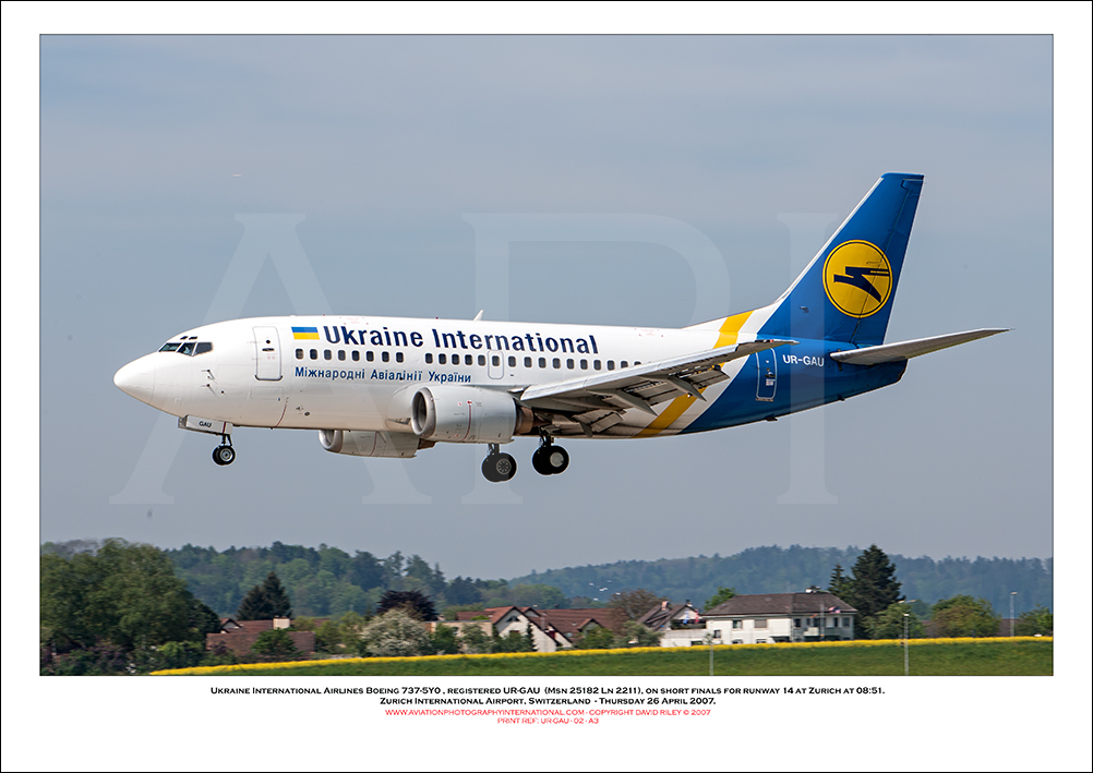 UR-GAU - Ukraine International Airlines Boeing 737-5Y0 (Msn 25182 Ln 2211) - 02