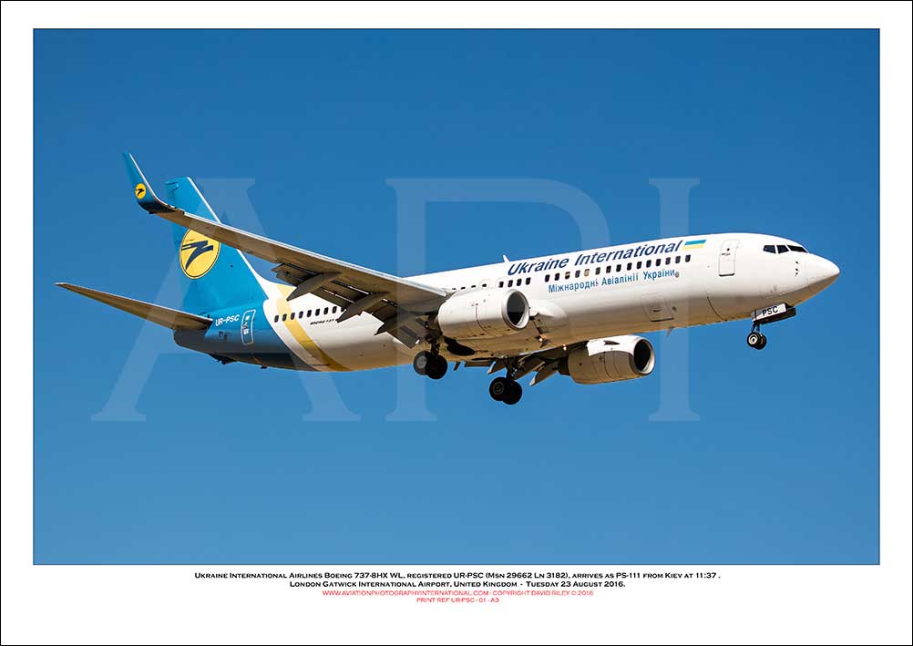 UR-PSC - Ukraine International Airlines Boeing 737-8HX WL (Msn 29662 Ln 3182) - 01