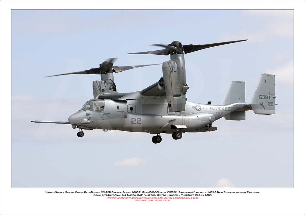 USMC-166391 - United States Marine Corps Bell-Boeing MV-22B Osprey  (Msn D0068 ) - 01