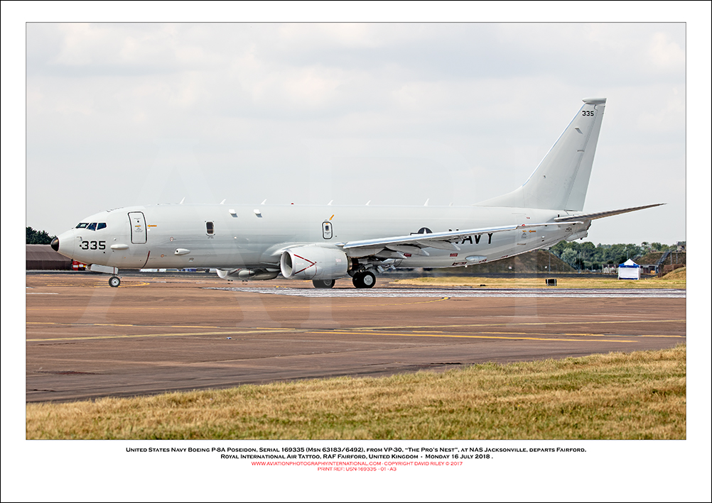 USN-169335 - United States Navy Boeing P-8A Poseidon  (Msn 63183/6492)- 01