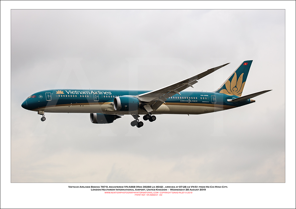 VN-A868 - Vietnam Airlines Boeing 787-9  (Msn 39288 Ln 4642) - 01