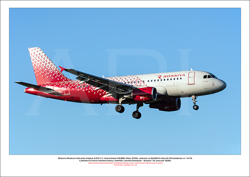 VQ-BBA - Rossiya-Russian Airlines Airbus A319-111  (Msn 3794) - 03