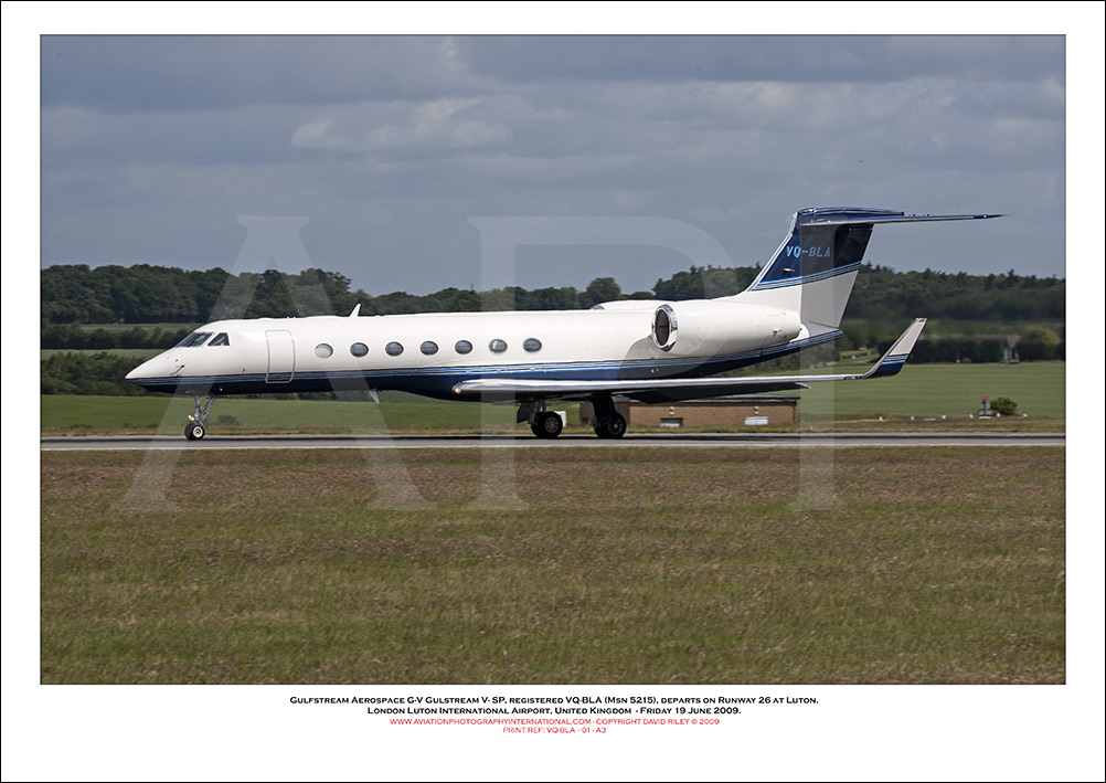 VQ-BLA -Gulfstream Aerospace G-V Gulstream V- SP (Msn 5215) - 01