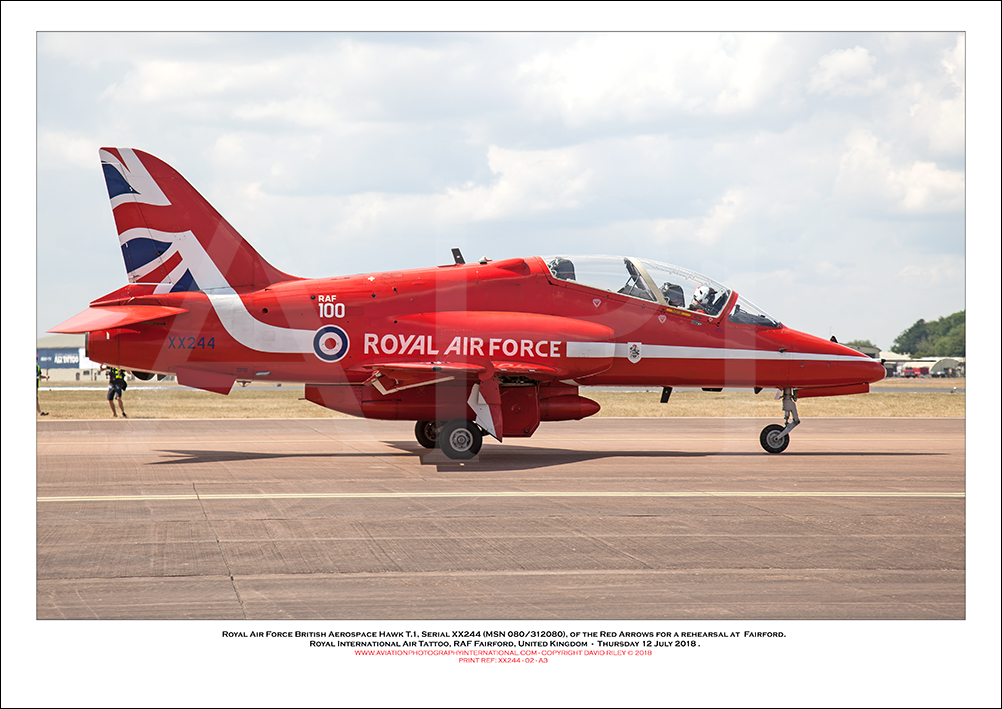 XX244 - Royal Air Force British Aerospace Hawk T.1 (Msn 080/312080) - 02