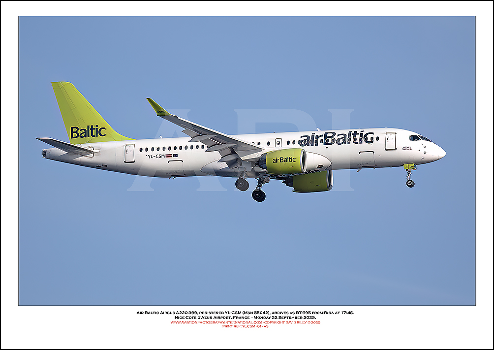 YL-CSM - Air Baltic Airbus A220-300  (Msn 55042) - 01