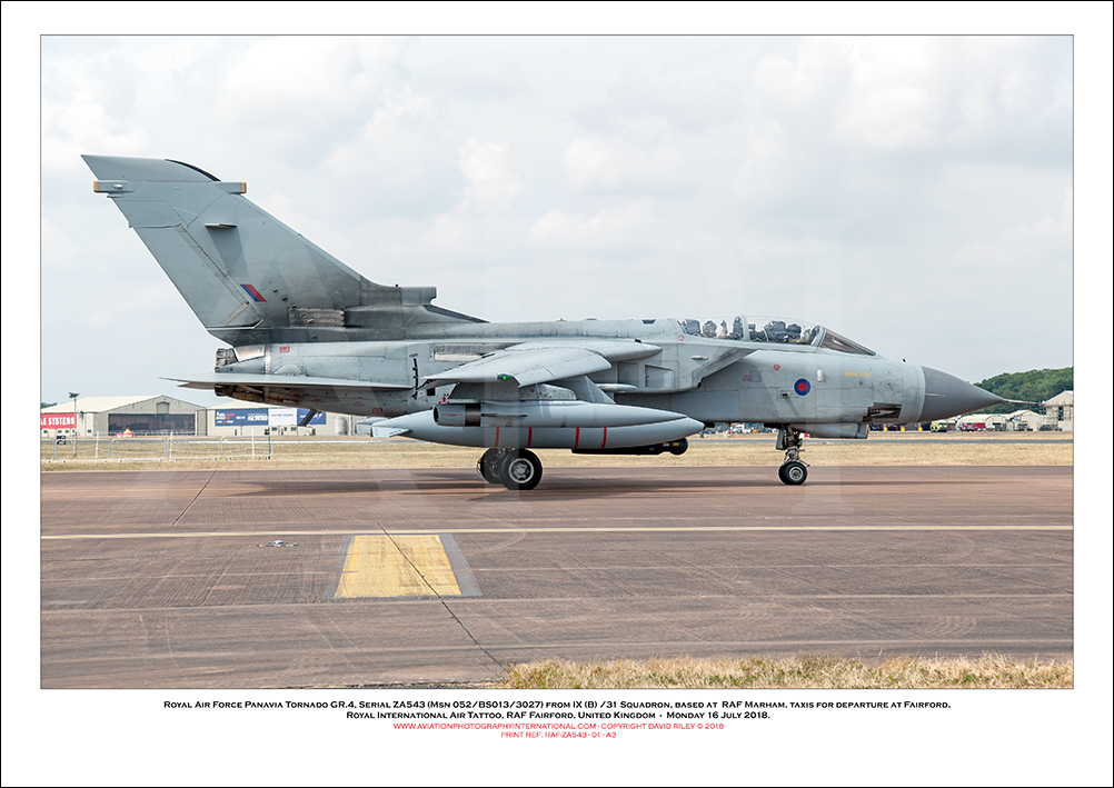 ZA543 - Royal Air Force Panavia Tornado GR.4  (Msn 052/BS013/3027) - 01