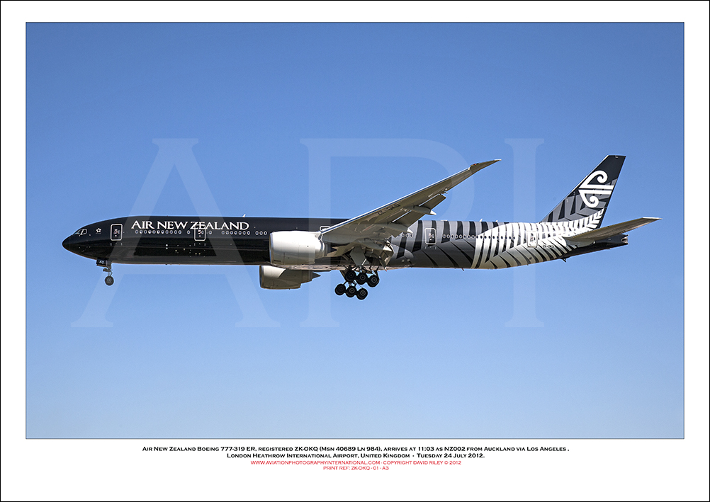 ZK-OKQ - Air New Zealand Boeing 777-319 ER (Msn 40 Ln 984) - 01