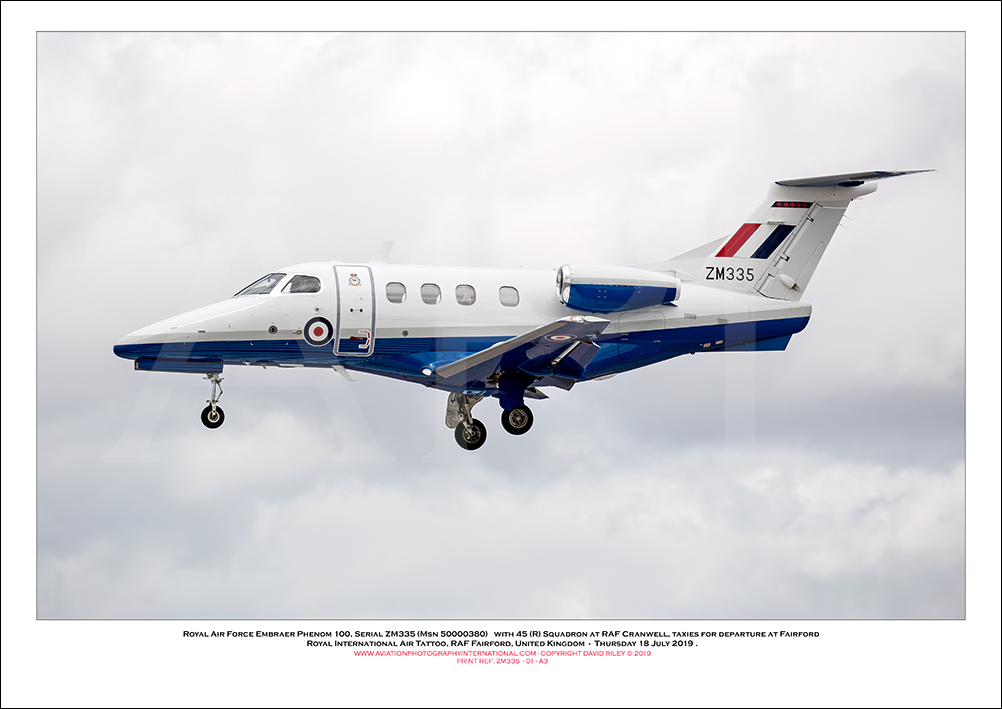 ZM335 - Royal Air Force Embraer Phenom 100  (Msn 50000380) - 01